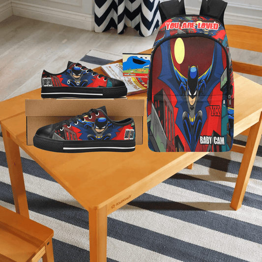 Bat City Superhero Low Top Canvas Kids - iCandi Designz