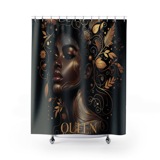 Bronzed Flower Shower Curtains - iCandi Designz