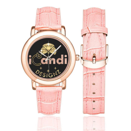 Rose Gold Crocodile Black Watch - iCandi Designz