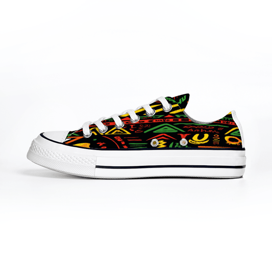 Custom African Print Court Low-Tops - iCandi Designz