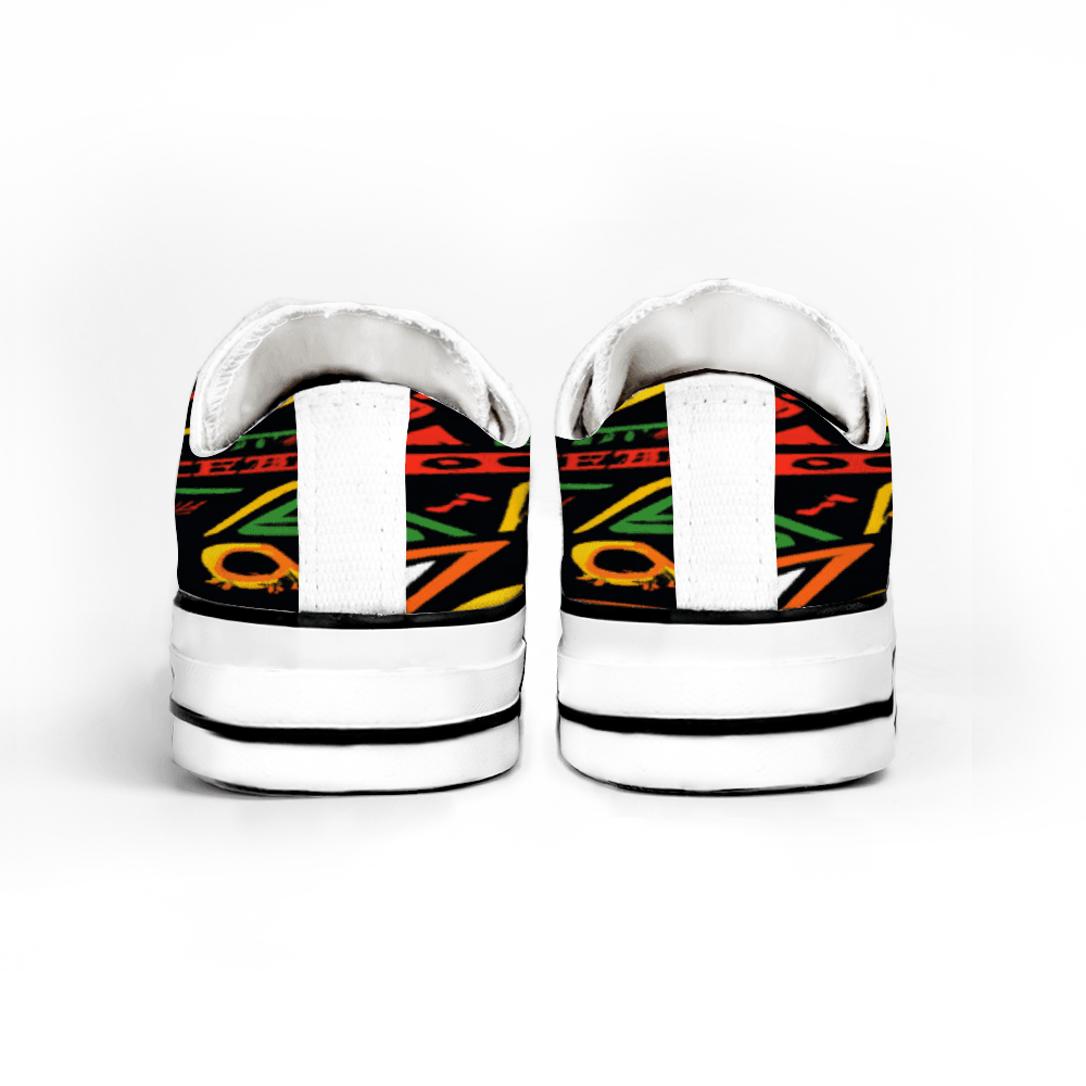 Custom African Print Court Low-Tops - iCandi Designz