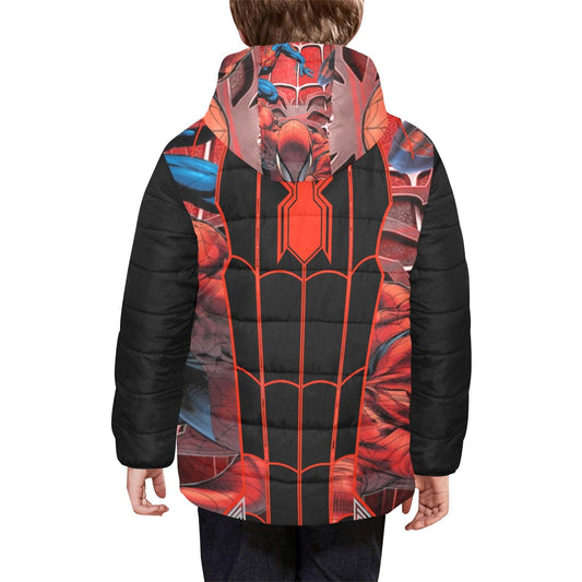 Spiderman_bubble Kids' Padded Hooded Jacket (Model H45) - iCandi Designz