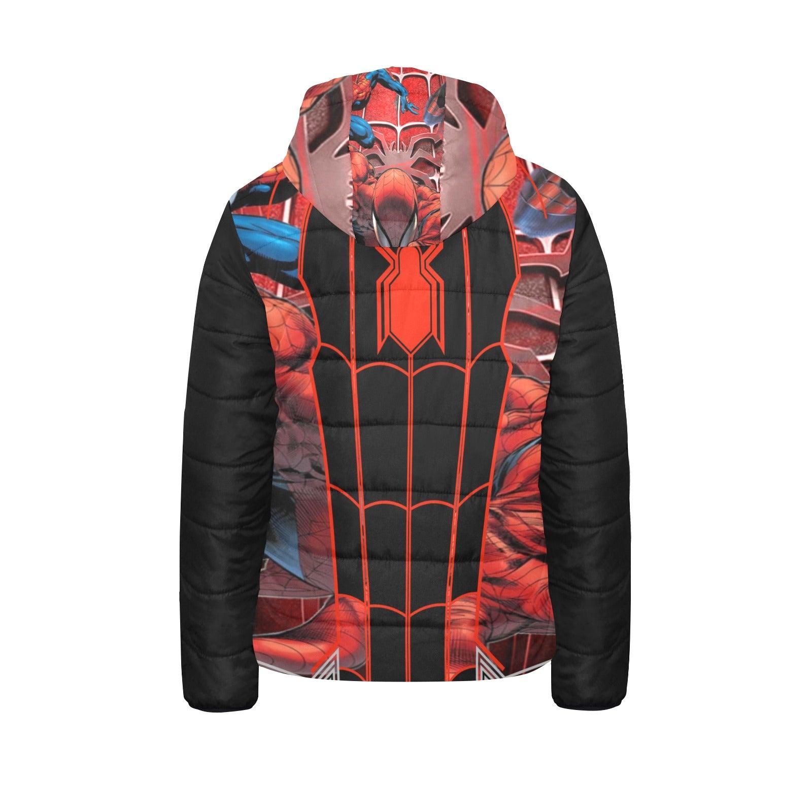 Spiderman_bubble Kids' Padded Hooded Jacket (Model H45) - iCandi Designz