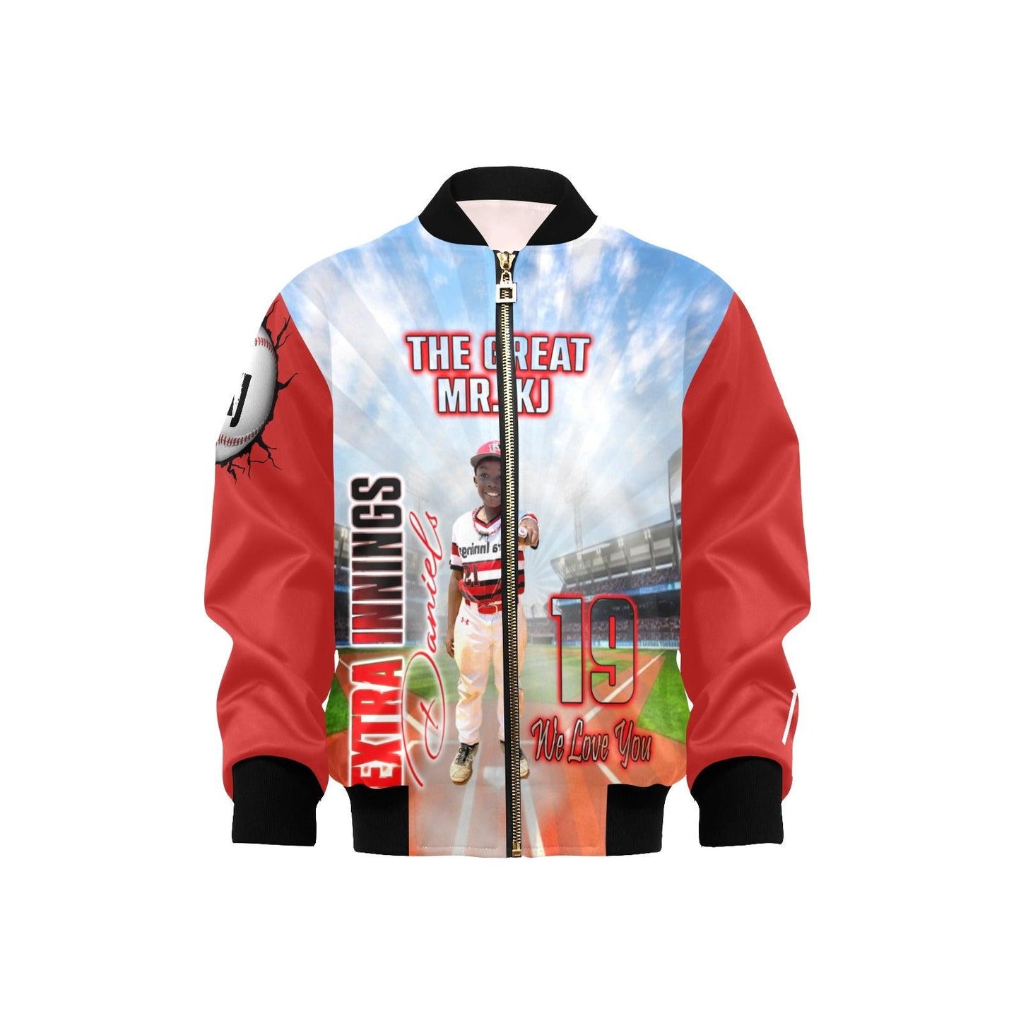 YK Customized All Over Print Baseball Bomber - iCandi Designz