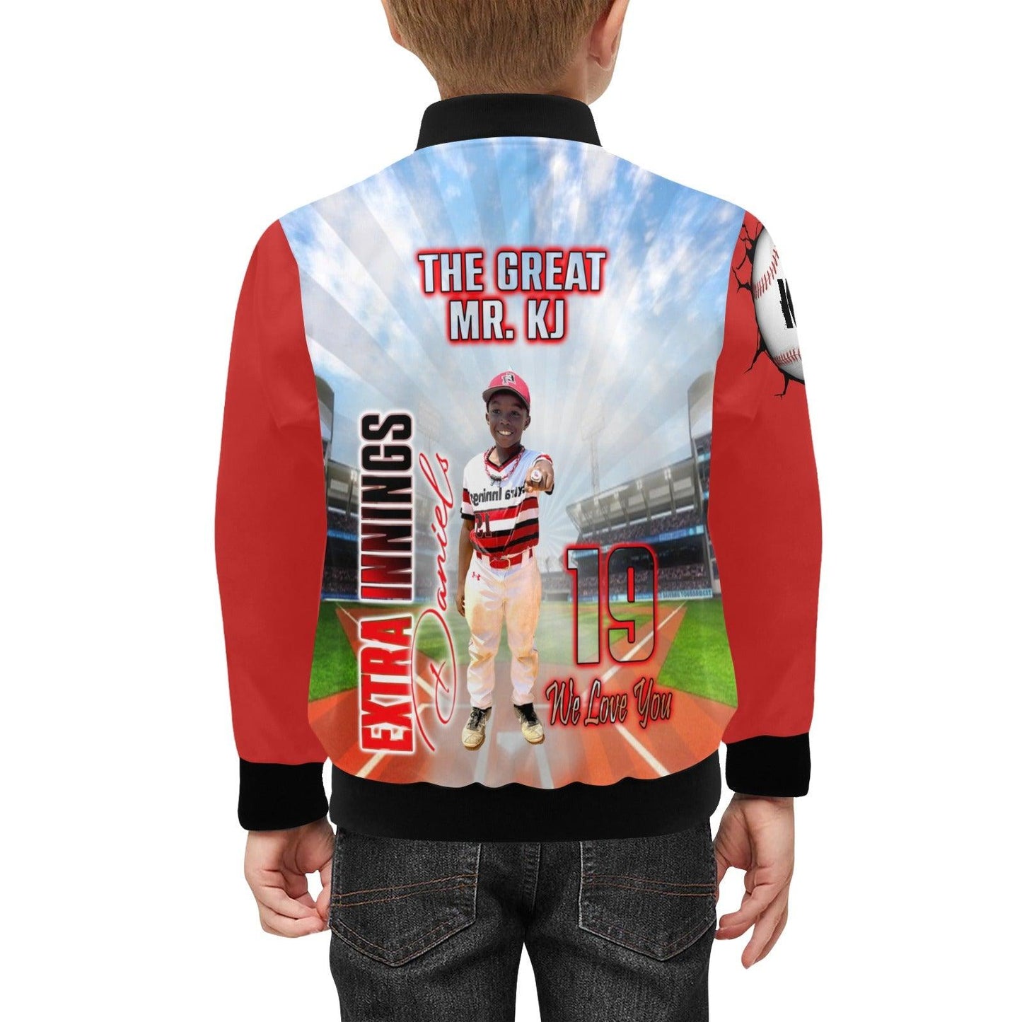 YK Customized All Over Print Baseball Bomber - iCandi Designz